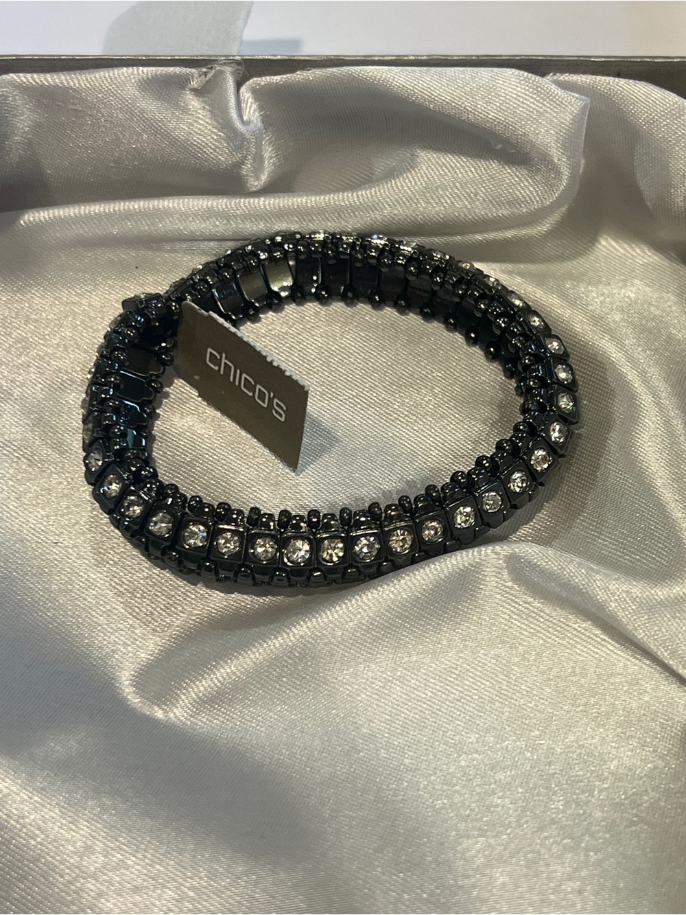 Vintage Chico's Multi-Row Rhinestone Stretch Bracelet